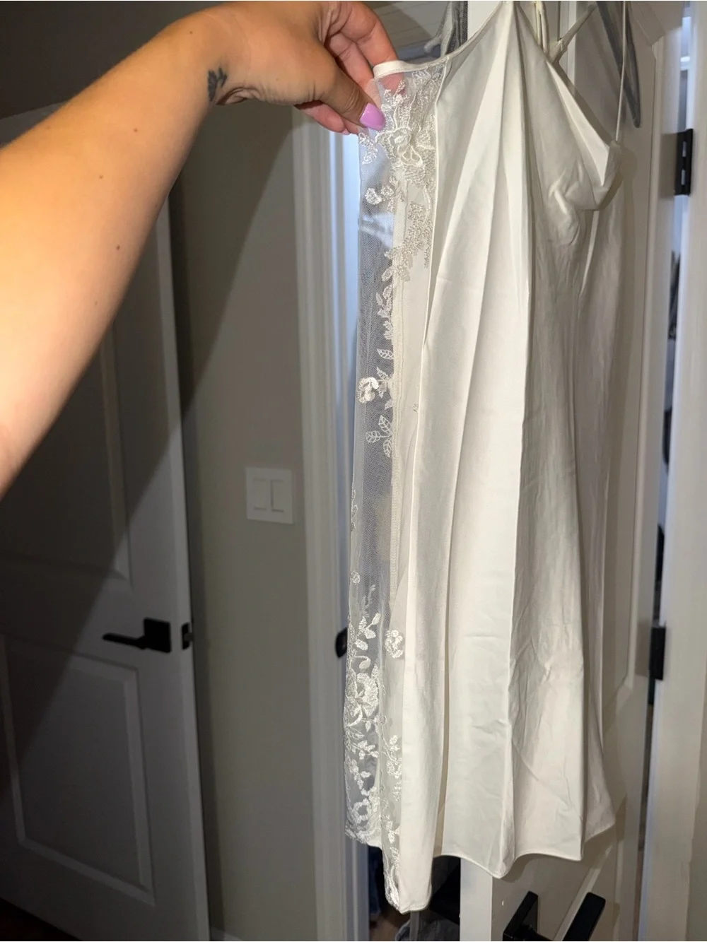 Rya Collection ivory satin